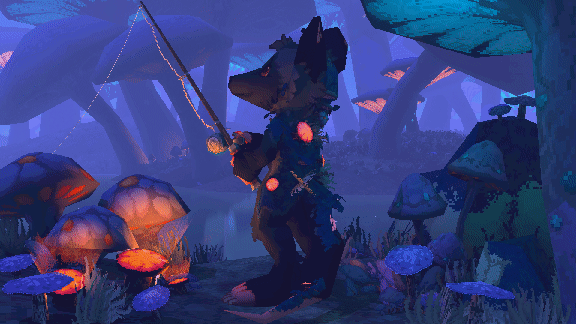 Fursona render commission for @revaerabtw.bsky.social. Collab'd with @PrairieGh0st on character texture.